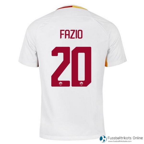 AS Roma Trikot Auswarts Fazio 2017-18 Fussballtrikots Günstig